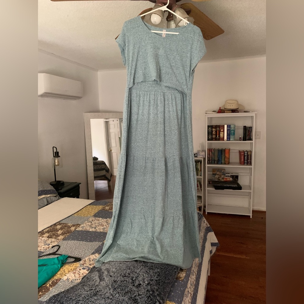 Latched Mama T-shirt Maxi Nursing Dress